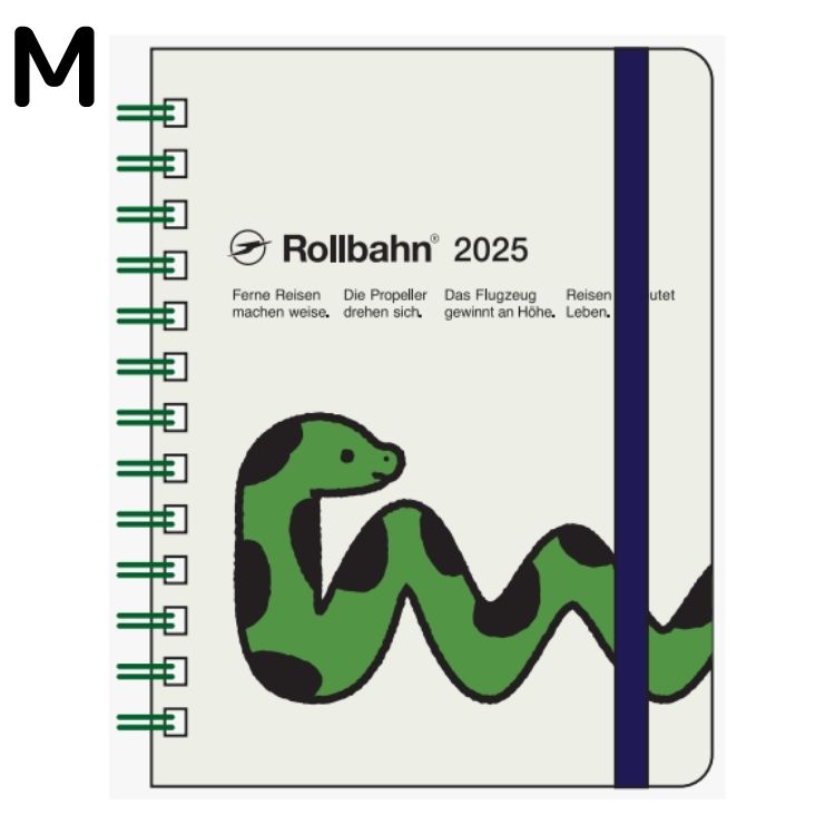 【年内送料無料】2025年手帳 10月始まりロルバーンダイアリー スネーク M マンスリー クリーム150020-200