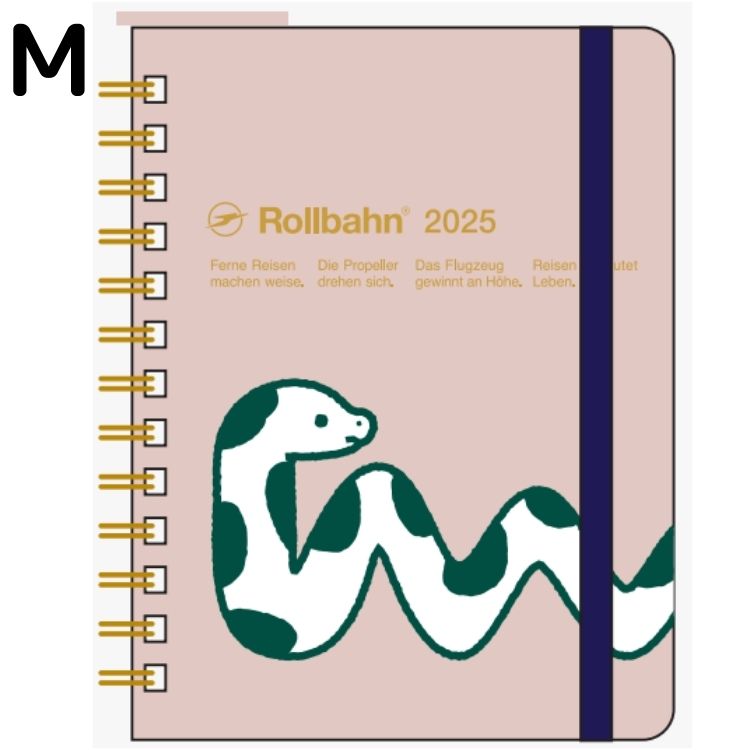 【年内送料無料】2025年手帳 10月始まりロルバーンダイアリー スネーク M マンスリー ライトピンク150020-561
