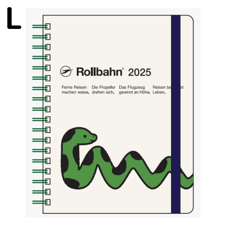 【年内送料無料】2025年手帳 10月始まりロルバーンダイアリー スネーク L マンスリー クリーム150021-200
