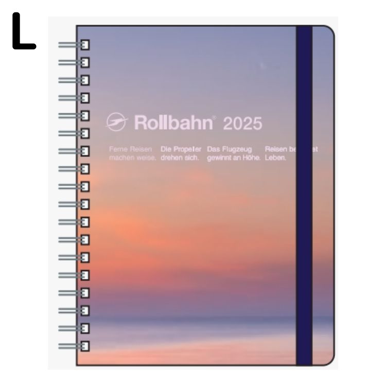 【年内送料無料】2025年手帳 10月始まりロルバーンダイアリー カーム L マンスリー B 夕日150033-971
