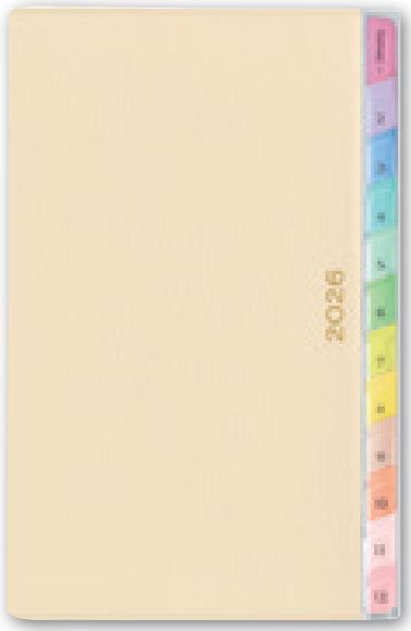 2026年1月始まりペイジェムウィークリーコンパクト-iレフト日曜(ゴールド)【能率手帳】2210