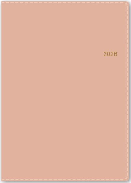 2026年1月始まりNOLキャレルA6バーチ1(ピンク)【能率手帳・カレンダー・リフィル】2022