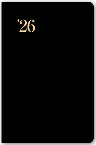 2026年1月始まりNOLTY能率手帳ゴールド小型(黒)【能率手帳・カレンダー・リフィル】3111