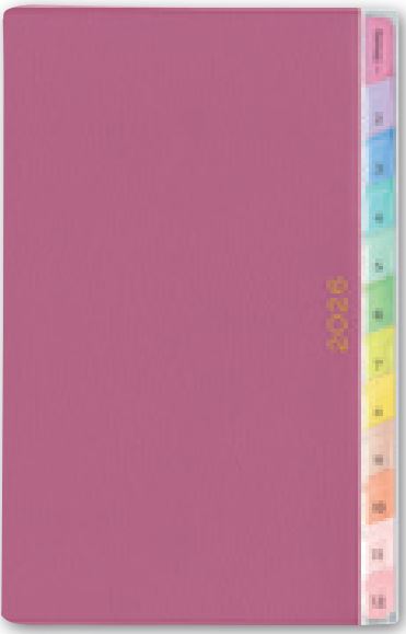 2026年1月始まりペイジェムウィークリーコンパクト-iメモ月曜(ラズベリー)【能率手帳】2202