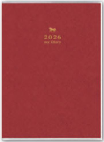 2026年1月始まりペイジェムメモリー(日記)B7(レッド)【能率手帳】8502