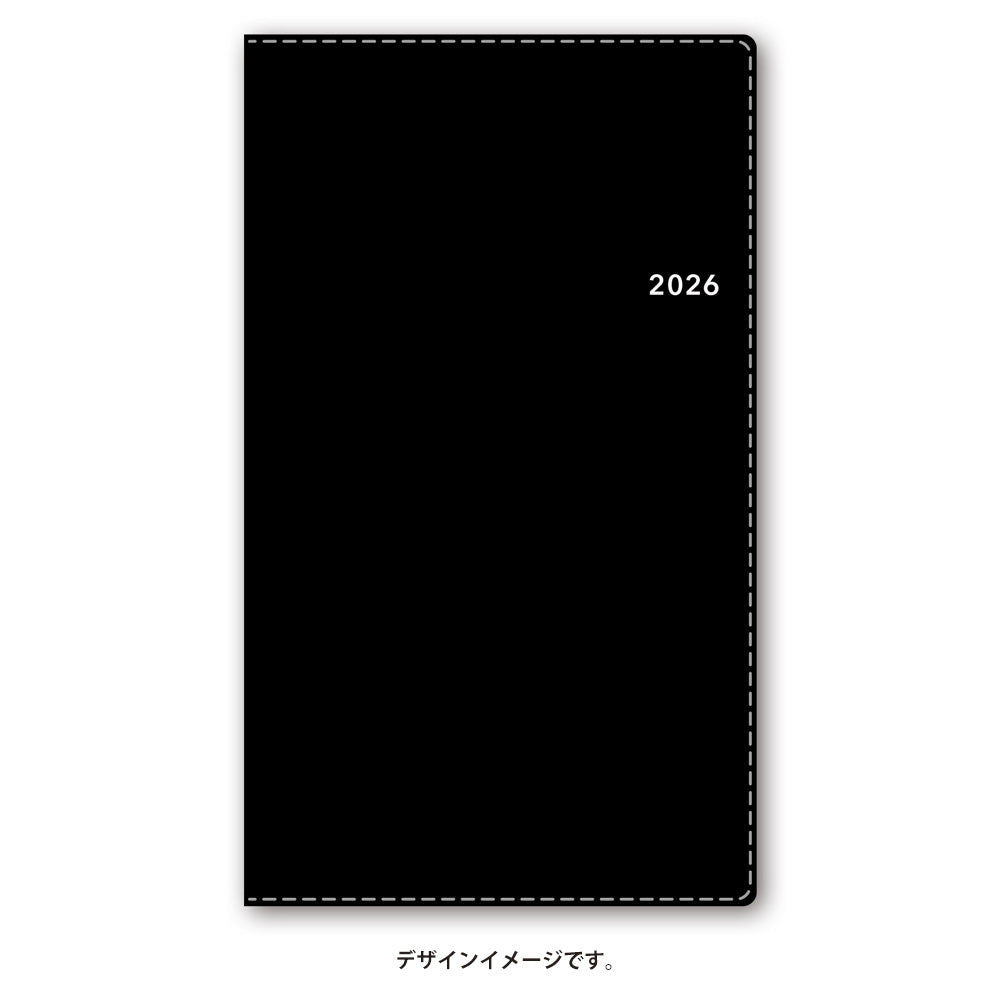 【名入れ可能手帳】2026年4月始まり NOLTYポケットカジュアル1(ブラック)9054 能率手帳