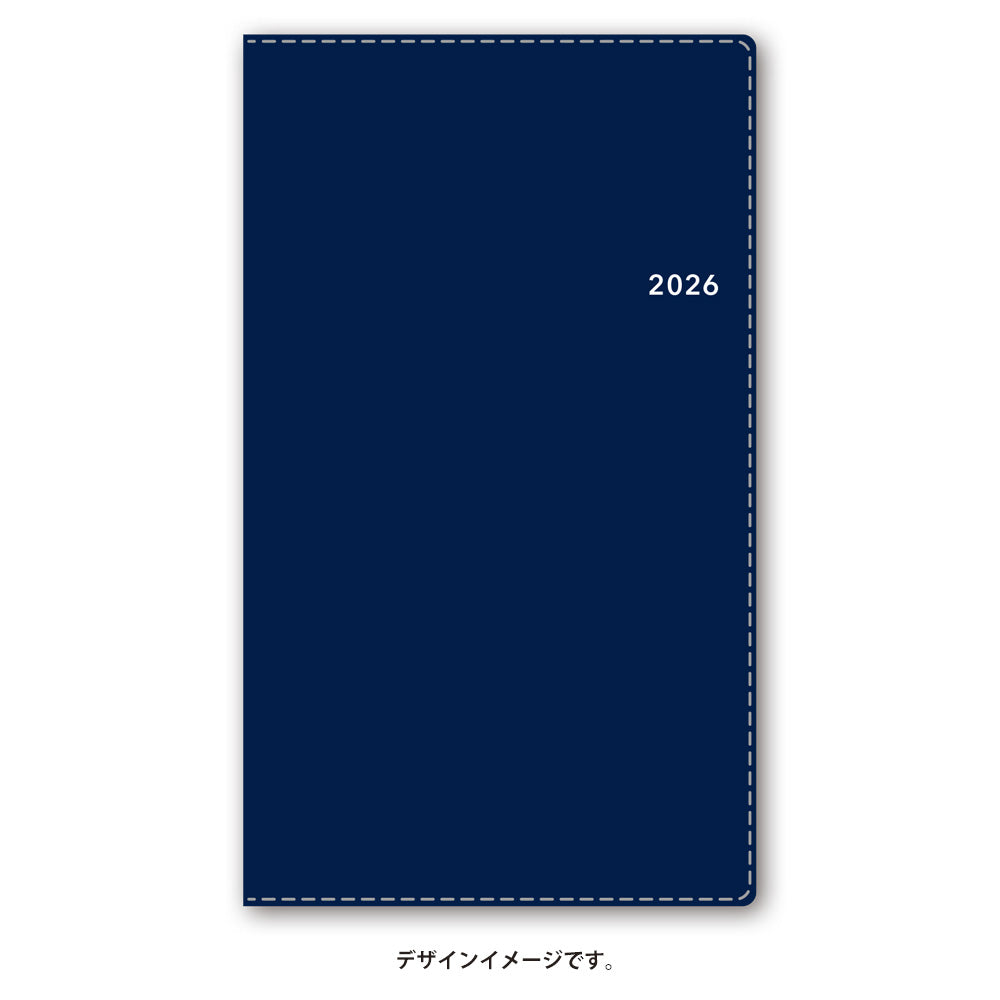 【名入れ可能手帳】2026年4月始まり NOLTYポケットカジュアル1(ネイビー)9055 能率手帳