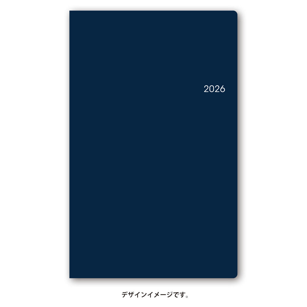 【名入れ可能手帳】2026年4月始まり NOLTYポケットカジュアル5(ネイビー)9058 能率手帳