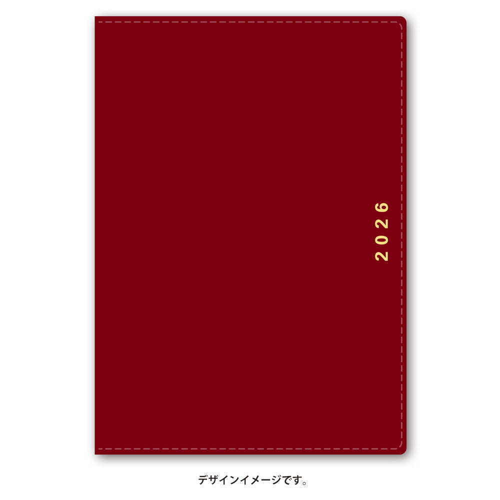 【名入れ可能手帳】2026年4月始まり NOLTYキャレルB6ウィーク2(レッド)9089 能率手帳