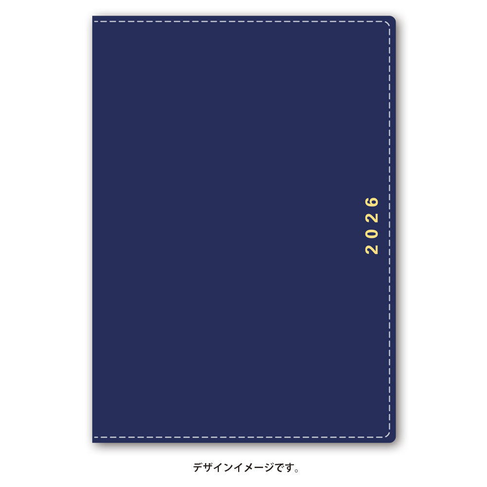 【名入れ可能手帳】2026年4月始まり NOLTYキャレルB6バーチカル2(ネイビー)9092 能率手帳