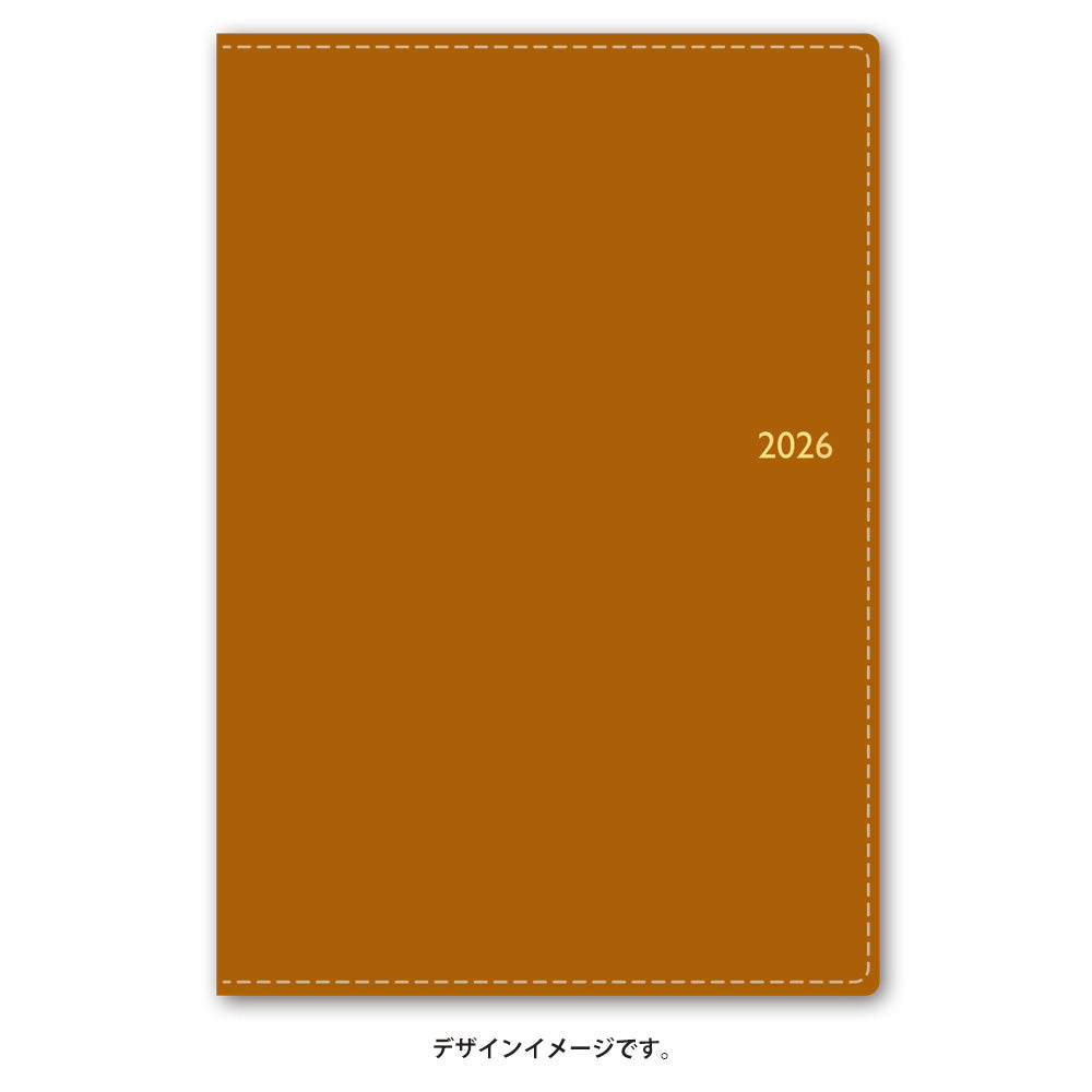 【名入れ可能手帳】2026年4月始まり NOLTYスコラライト(キャメル)9217 能率手帳