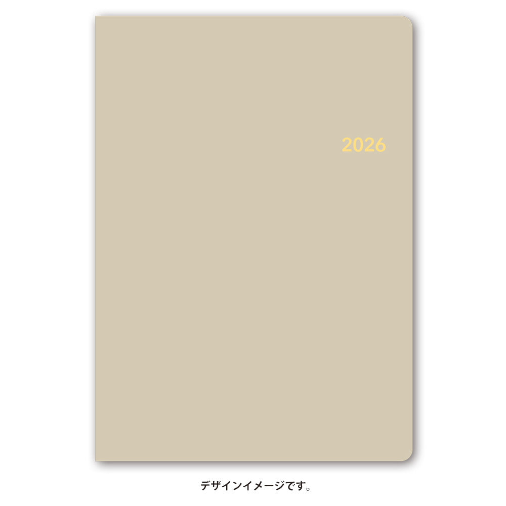 【名入れ可能手帳】2026年4月始まり NOLTYトリムA5-2(ベージュ)9613 能率手帳