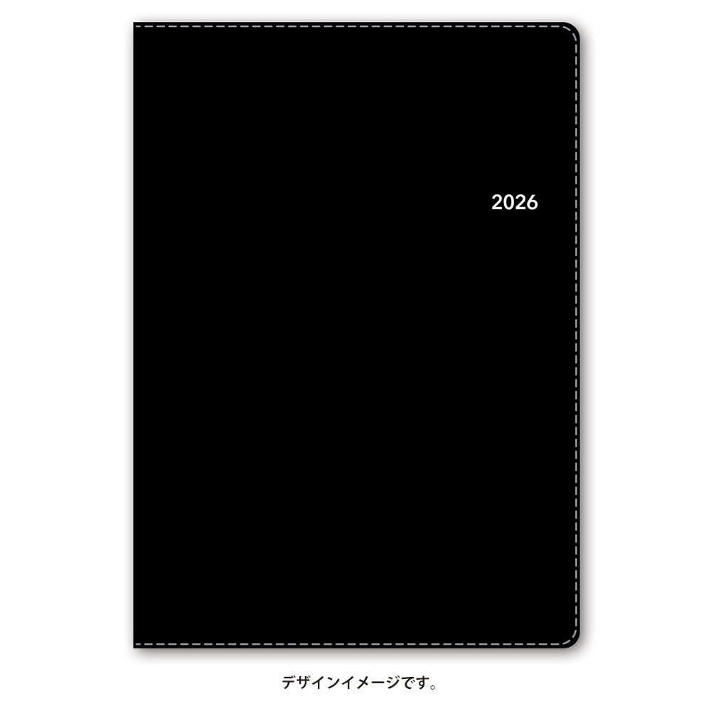 【名入れ可能手帳】2026年4月始まり NOLTYエクリA5メモ(ブラック)9669 能率手帳