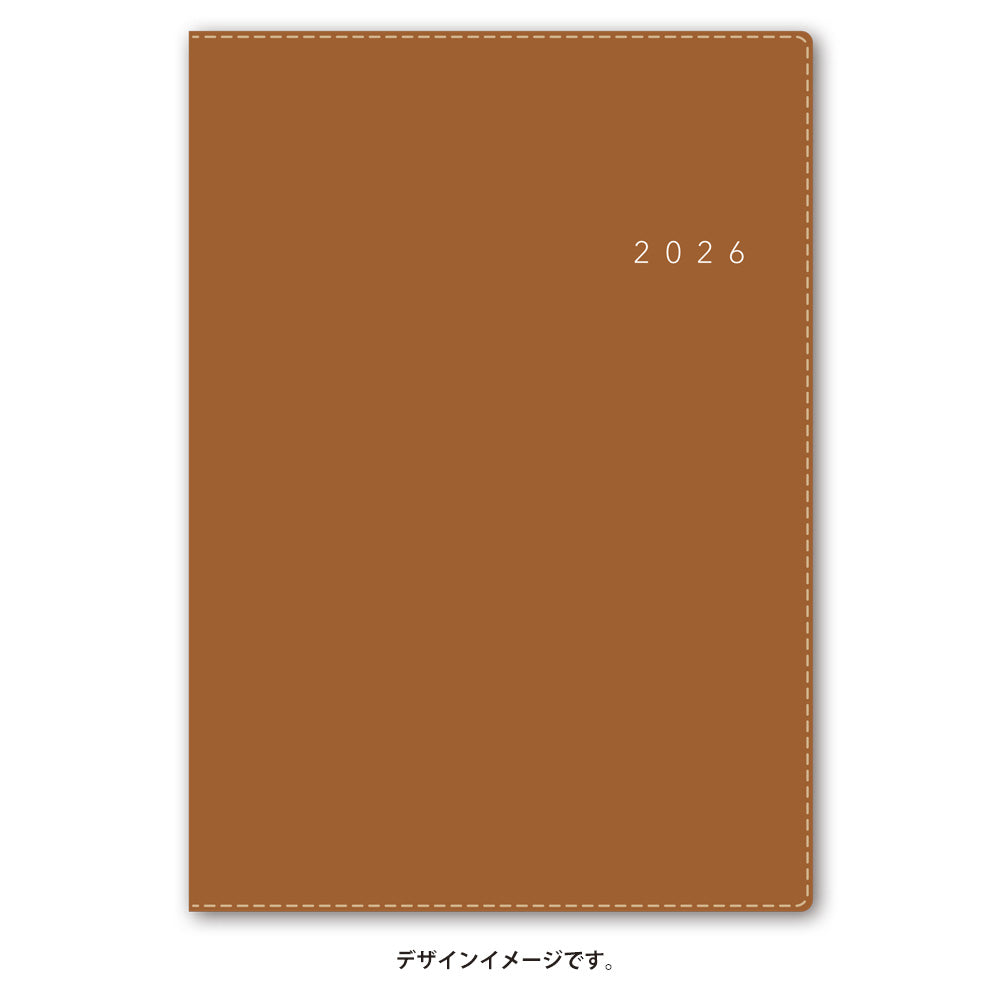 【名入れ可能手帳】2026年4月始まり NOLTYアクセスA5マンスリー月曜始まり(キャメル)9692 能率手帳