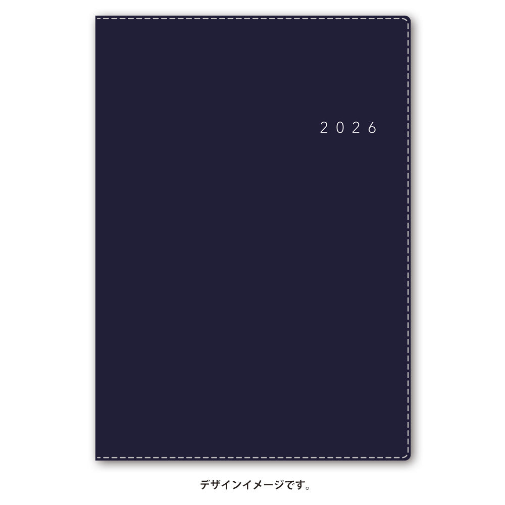 【名入れ可能手帳】2026年4月始まり NOLTYアクセスA5マンスリー日曜始まり(ネイビー)9693 能率手帳