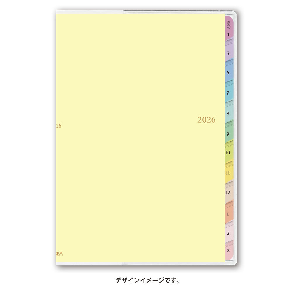2026年4月始まり ペイジェムウィークリーB6-iメモ月曜(イエロー)9990 能率手帳