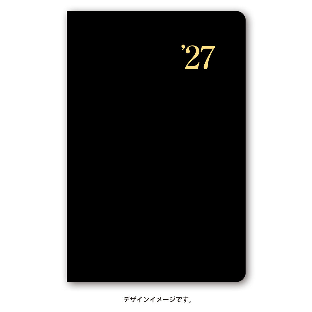名入れ可能 2027年1月始まり NOLTY能率手帳4(黒)1226