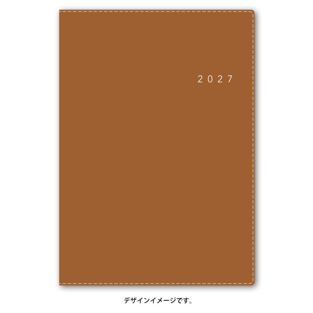 名入れ可能 2027年1月始まり NOLTYアクセスA5マンスリー月曜始まり(キャメル)6474