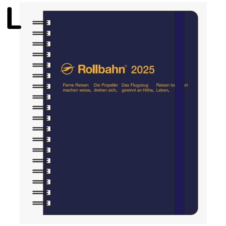 2025年手帳 10月始まりロルバーンダイアリー Ｌ マンスリー ダークブルー150005-428 –  TAXFREE|stationery|文房具屋|はんこ|イケマンオンラインショップ