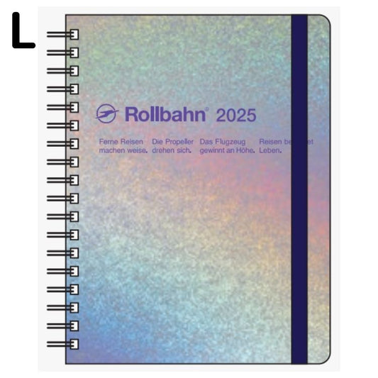 【年内送料無料】2025年手帳 10月始まりロルバーンダイアリー メタリック Ｌ マンスリー ホログラム150011-909