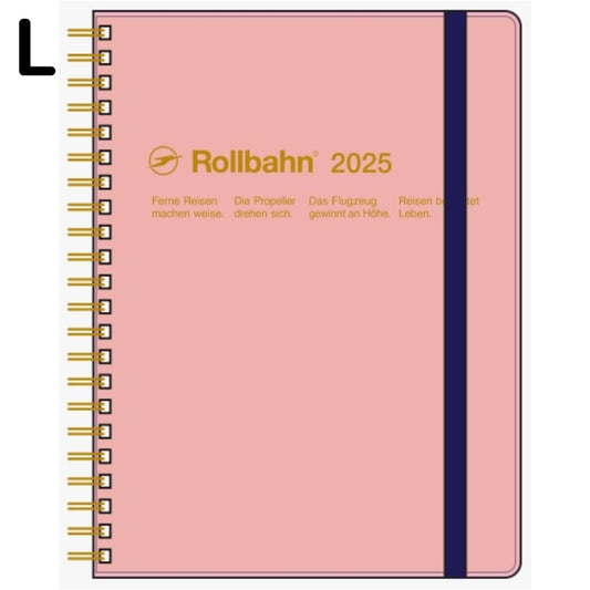 【年内送料無料】2025年手帳 10月始まりロルバーンダイアリー クリア Ｌ マンスリー クリアピンク150014-723