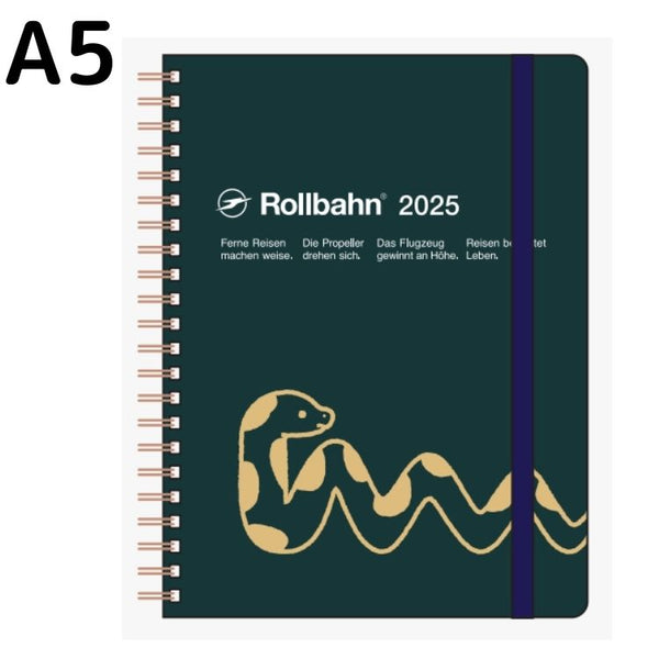 2025年手帳 10月始まりロルバーンダイアリー スネーク Ａ５ マンスリー ダークグリーン 150022-288 –  TAXFREE|stationery|文房具屋|はんこ|イケマンオンラインショップ