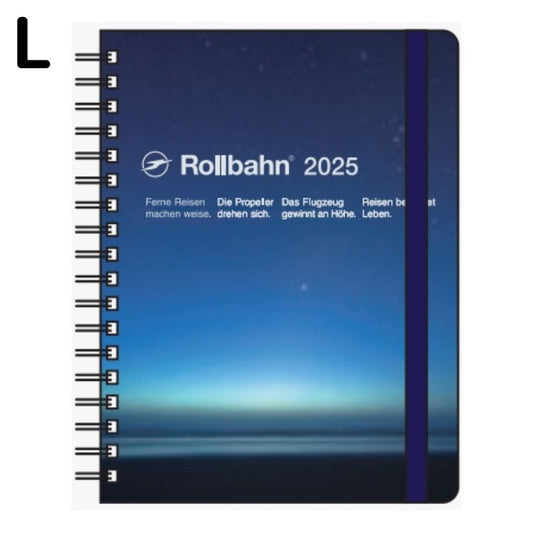 【年内送料無料】2025年手帳 10月始まりロルバーンダイアリー カーム Ｌ マンスリー Ｃ 夜150033-972