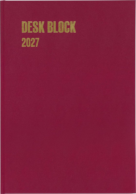 2027年1月始まりデスクブロック・Ａ４・１８ヵ月(ルージュ) 博文館205