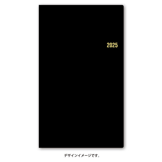 2025年1月始まり手帳 ＮＯＬＴＹリングスリム１（黒）6411 能率手帳・カレンダー