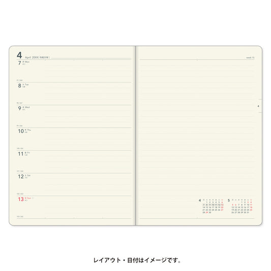 2025年 4月始まりNOLTYティオＡ５レフト（ブラック）9312 能率 手帳 NOLTY