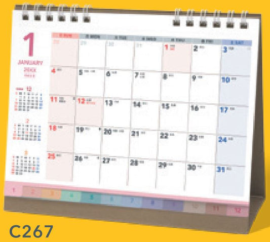 2026年1月始まりＮＯＬＴＹカレンダー卓上インデックス（Ｂ６横）【カレンダー】C267