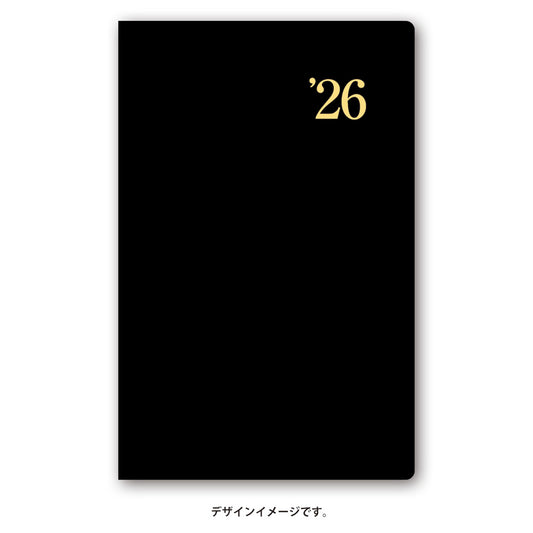 【名入れ可能手帳】2026年4月始まり ＮＯＬＴＹ能率手帳ライツマンスリー小型版（黒）9007 能率手帳