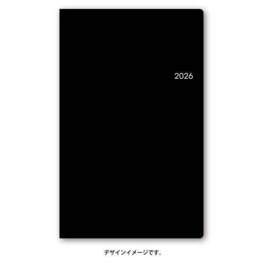 【名入れ可能手帳】2026年4月始まり ＮＯＬＴＹポケットカジュアル４（ブラック）9056 能率手帳