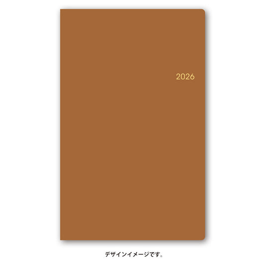 【名入れ可能手帳】2026年4月始まり ＮＯＬＴＹポケットカジュアル４（キャメル）9060 能率手帳