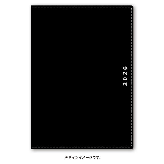 【名入れ可能手帳】2026年4月始まり ＮＯＬＴＹキャレルＢ６ウィーク１（ブラック）9086 能率手帳