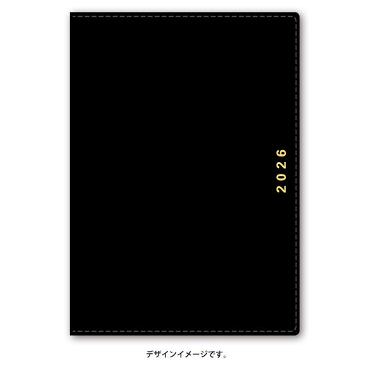【名入れ可能手帳】2026年4月始まり ＮＯＬＴＹキャレルＢ６バーチカル１（ブラック）9090 能率手帳
