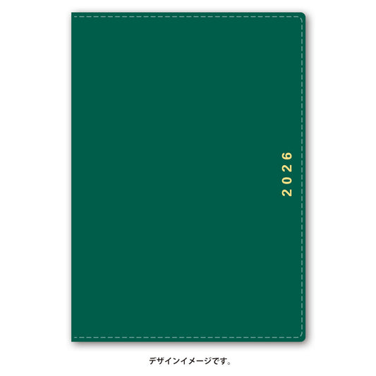 【名入れ可能手帳】2026年4月始まり ＮＯＬＴＹキャレルＢ６ウィーク３日曜始まり（グリーン）9094 能率手帳