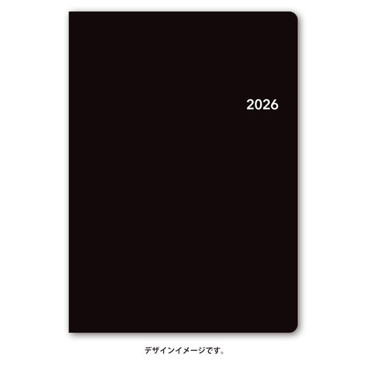 【名入れ可能手帳】2026年4月始まり ＮＯＬＴＹトリムＡ５－３（ブラック）9614 能率手帳