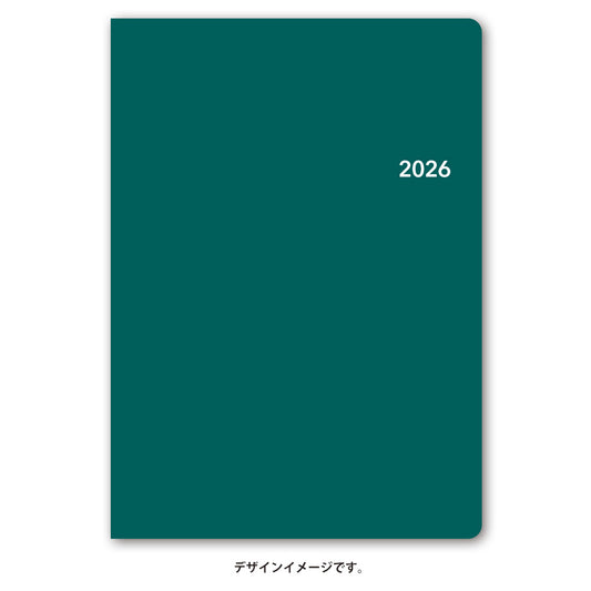 【名入れ可能手帳】2026年4月始まり ＮＯＬＴＹトリムＡ５－３（グリーン）9615 能率手帳