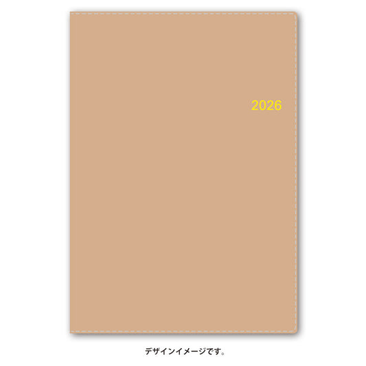【名入れ可能手帳】2026年4月始まり ＮＯＬＴＹアクセスＡ５－５（ピンクベージュ）9684 能率手帳