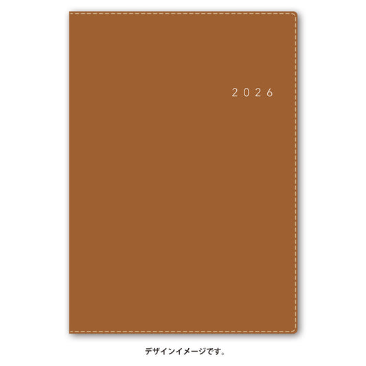 【名入れ可能手帳】2026年4月始まり ＮＯＬＴＹアクセスＡ５マンスリー月曜始まり（キャメル）9692 能率手帳