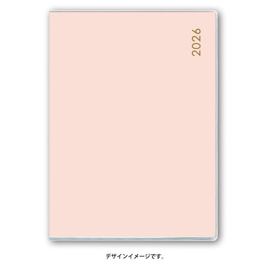 2026年4月始まり ペイジェムマンスリーＰｅｔｉｔ日曜（ライトピンク）9825 能率手帳