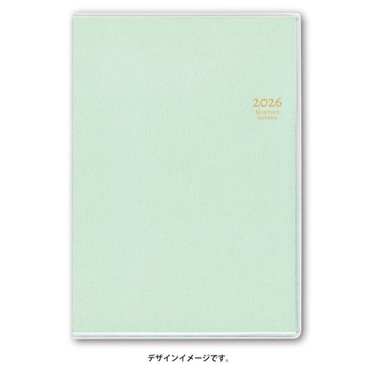【名入れ可能手帳】2026年4月始まり ＮＯＬＴＹマンスリーＢ６－ｉ日曜（グリーン）9911 能率手帳