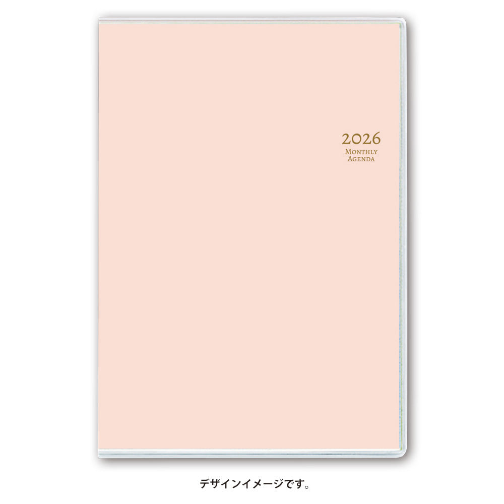 【名入れ可能手帳】2026年4月始まり ＮＯＬＴＹマンスリーＢ６－ｉ日曜（ペールピンク）9913 能率手帳