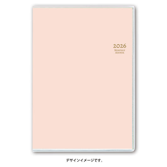 【名入れ可能手帳】2026年4月始まり ＮＯＬＴＹマンスリーＢ６－ｉ日曜（ペールピンク）9913 能率手帳