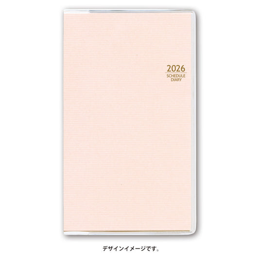 【名入れ可能手帳】2026年4月始まり ＮＯＬＴＹマンスリースリム－ｉ日曜（ライトピンク）9928 能率手帳