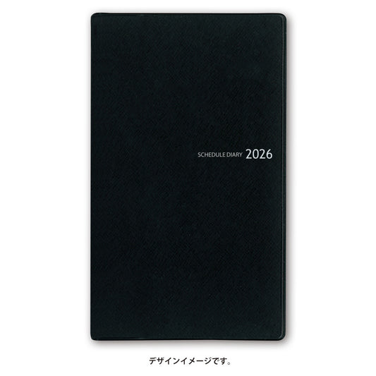 【名入れ可能手帳】2026年4月始まり ＮＯＬＴＹマンスリースリム日曜（ブラック）9942 能率手帳