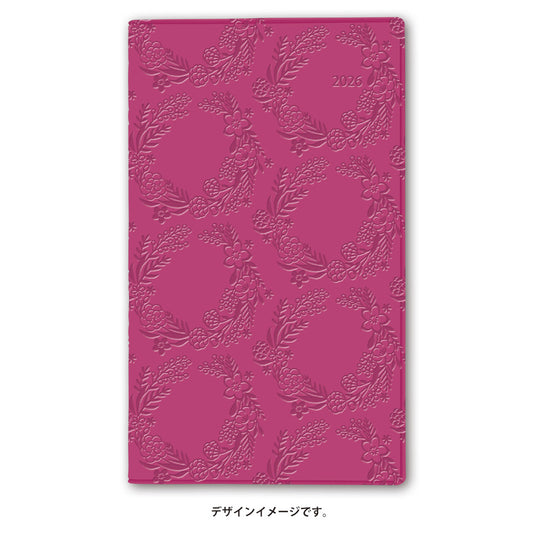 2026年4月始まり ペイジェムファミリー×マンスリーたっぷりスリム－ｉ月曜（ピンク）9972 能率手帳