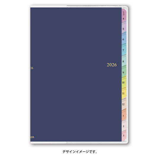 2026年4月始まり ペイジェムウィークリーＢ６－ｉ週間方眼メモ月曜（ネイビー）9988 能率手帳