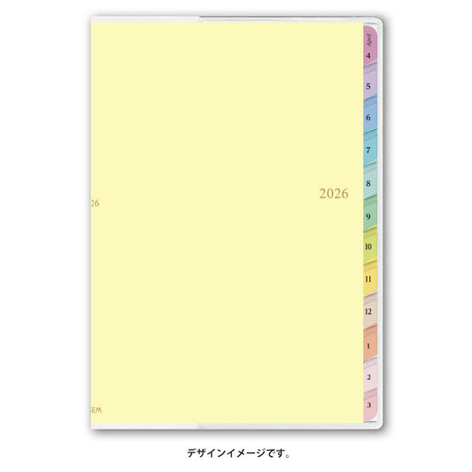 2026年4月始まり ペイジェムウィークリーＢ６－ｉメモ月曜（イエロー）9990 能率手帳